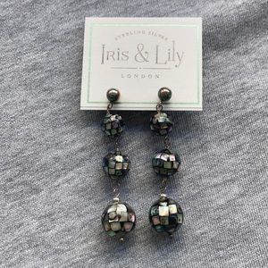Silver Iris & Lily Earrings